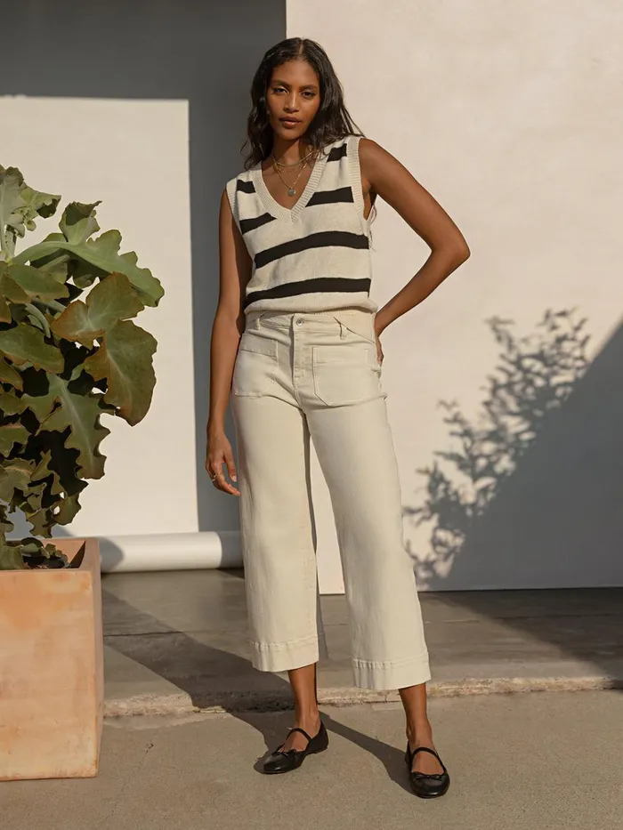 The Marine Standard Rise Denim Pant French Vanilla Women Sanctuary Clothing Pants