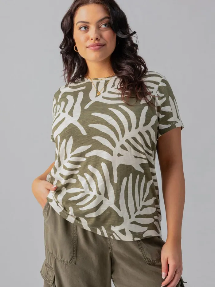 The Perfect Tee Olive Night Palm Inclusive Collection Women Sanctuary Clothing Tees and Tops