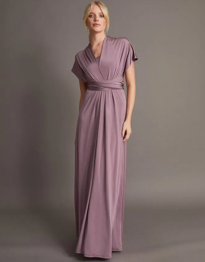 Thea Twist Me Tie Me Maxi Dress Mink Women Monsoon Occasionwear
