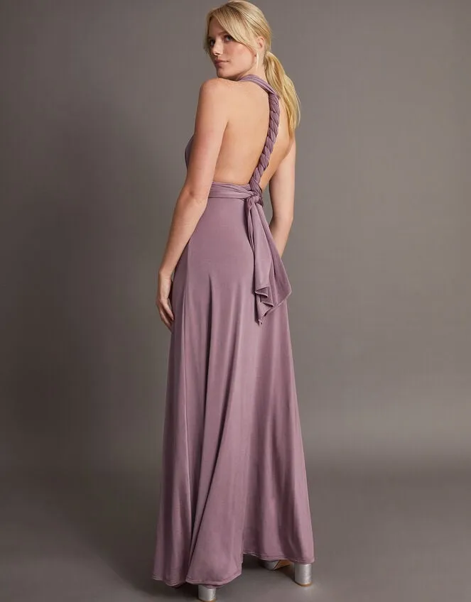 Thea Twist Me Tie Me Maxi Dress Mink Women Monsoon Occasionwear