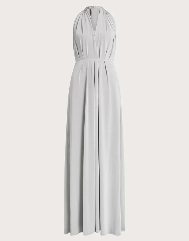 Thea Twist Me Tie Me Maxi Dress Silver Women Monsoon Occasionwear