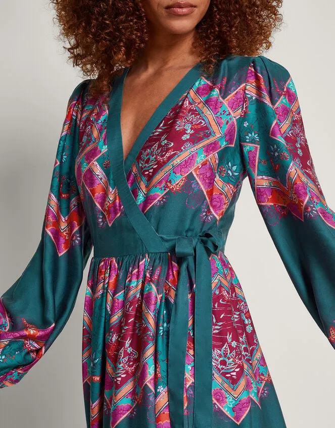 Tiffany Wrap Dress Blue Women Monsoon Occasionwear