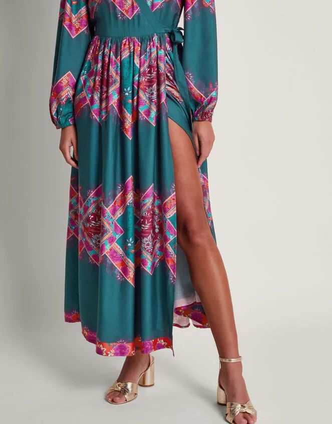 Tiffany Wrap Dress Blue Women Monsoon Occasionwear
