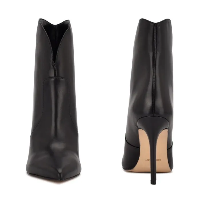 Tolate Dress Booties Black Leather Women Nine West Boots and Booties