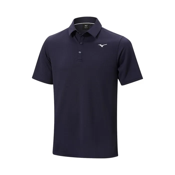 Tops Men Mizuno Bt Winter Polo Deep Navy