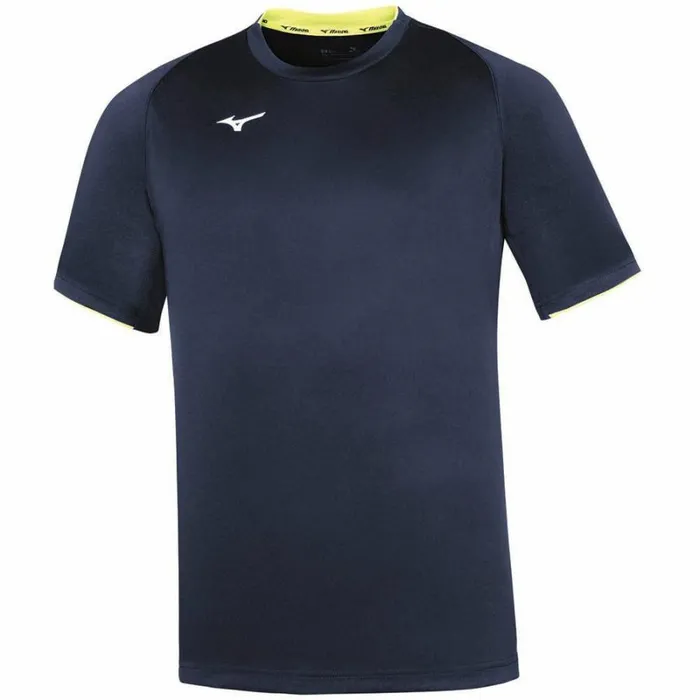 Tops Men Mizuno Men Core Ss Tee Navyyellow Fluo