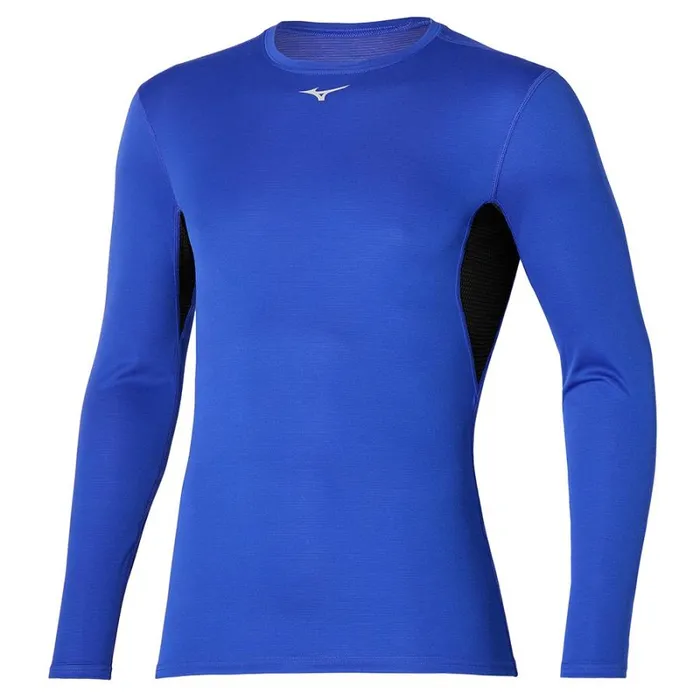 Tops Men Mizuno Mid Weight Crew Surf Blue