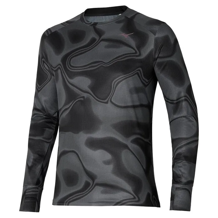 Tops Men Mizuno Premium Aero Ls Tee Black