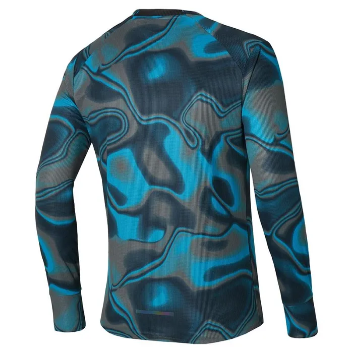 Tops Men Mizuno Premium Aero Ls Tee Hawaiian Oceanblack Tops Men Mizuno Premium Aero Ls Tee Hawaiian Oceanblack