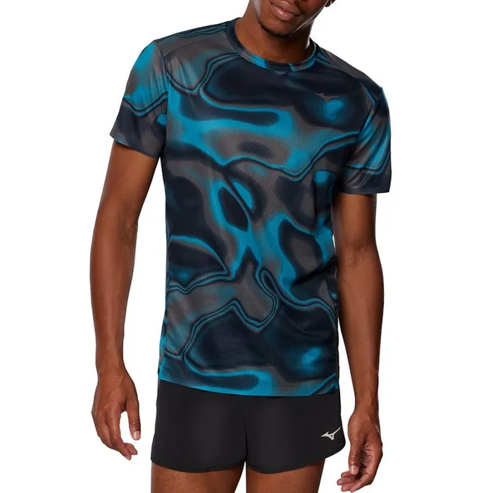 Tops Men Mizuno Premium Aero Ls Tee Hawaiian Oceanblack Tops Men Mizuno Premium Aero Ls Tee Hawaiian Oceanblack