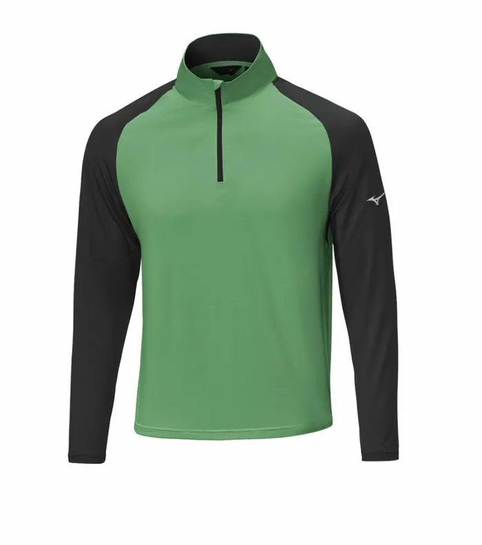 Tops Men Mizuno Quick Dry Breeze 14 Zip Mint