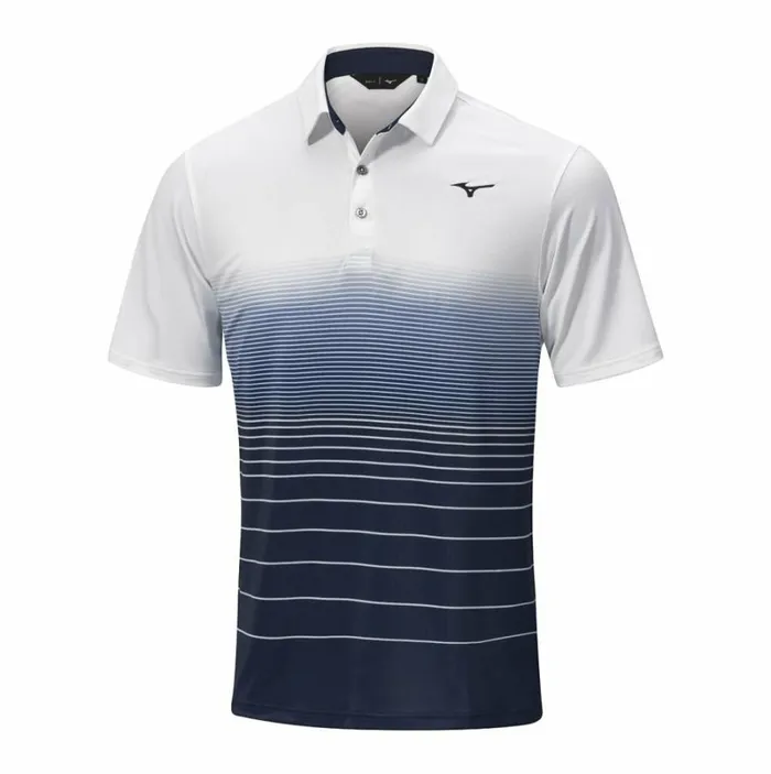 Tops Men Mizuno Quick Dry Mirage Polo White