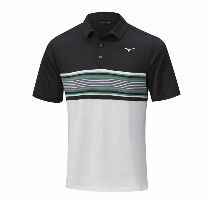 Tops Men Mizuno Quick Dry Oceanic Polo Black