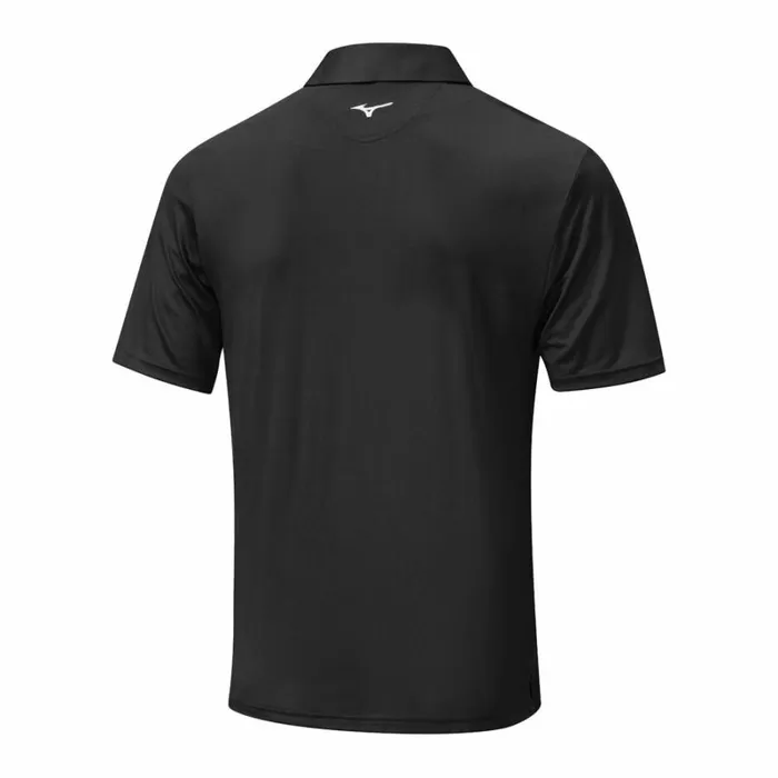 Tops Men Mizuno Quick Dry Oceanic Polo Black Tops Men Mizuno Quick Dry Oceanic Polo Black