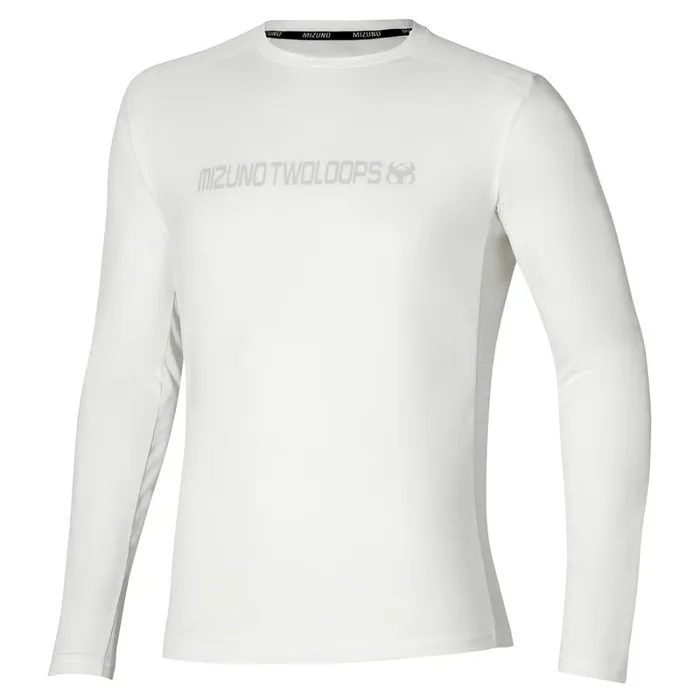 Tops Men Mizuno Two Loops 8 Tee Undyed White