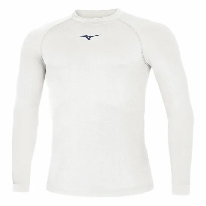 Tops Men Mizuno Uni Core Ls Underlayer White Navy