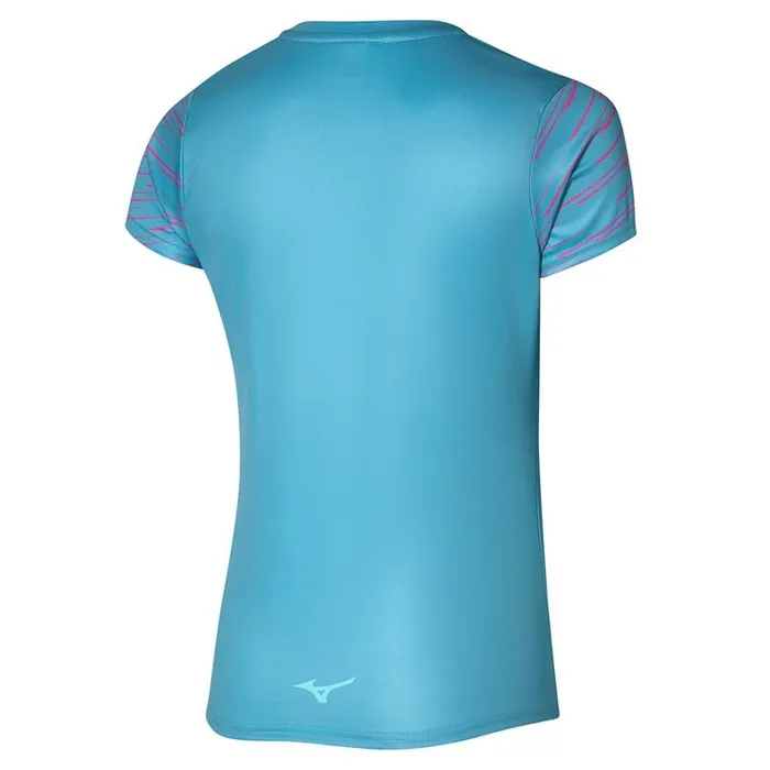 Tops Women Mizuno Athletics Graphic Tee Maui Blue