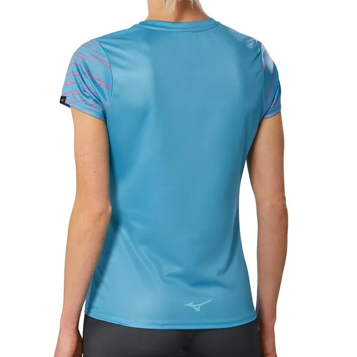 Tops Women Mizuno Athletics Graphic Tee Maui Blue