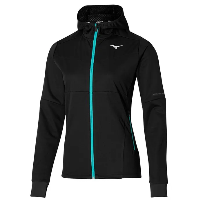 Tops Women Mizuno Breath Thermo Jacket Blackatlantis