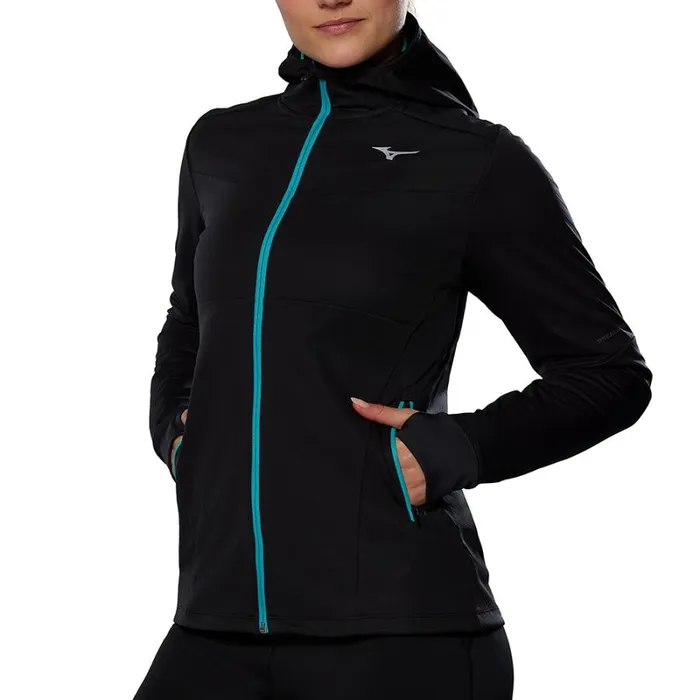 Tops Women Mizuno Breath Thermo Jacket Blackatlantis