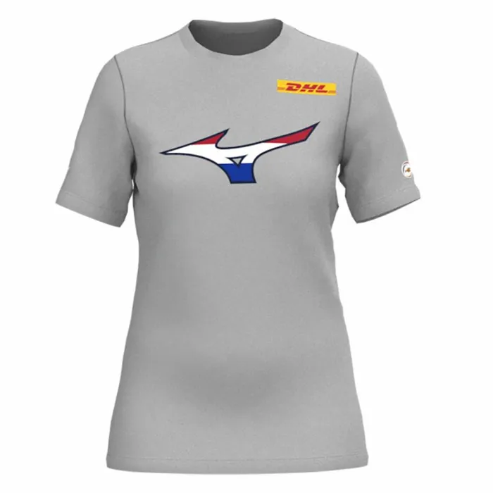 Tops Women Mizuno Nevobo Nederland TShirt Women Grey