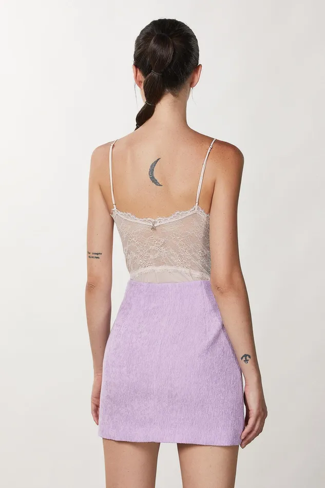 Tops Women Patrizia Pepe Lace Cami Top Pinkish Nude