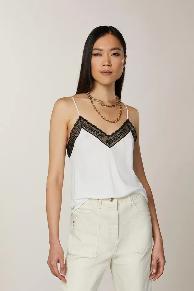 Tops Women Patrizia Pepe Lace Top Bianco