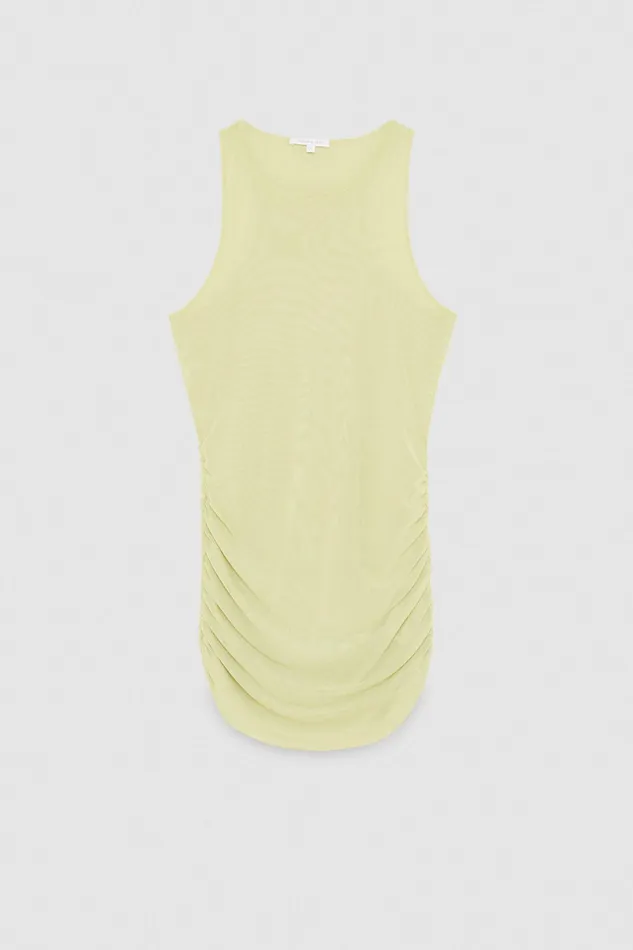 Tops Women Patrizia Pepe Sleeveless Tulle Top Citrine Green