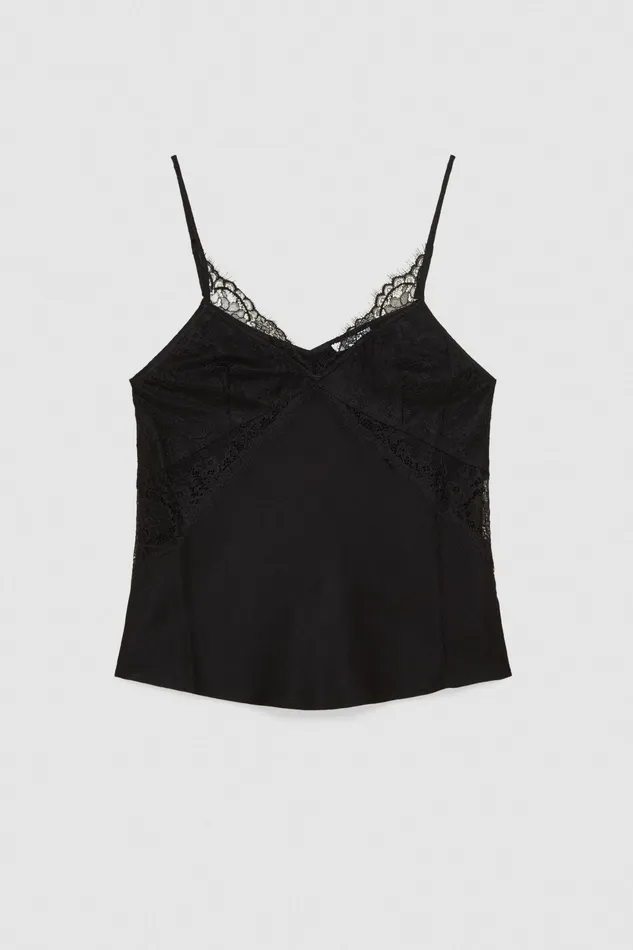 Tops Women Patrizia Pepe Slim Top In Viscose Satin Nero