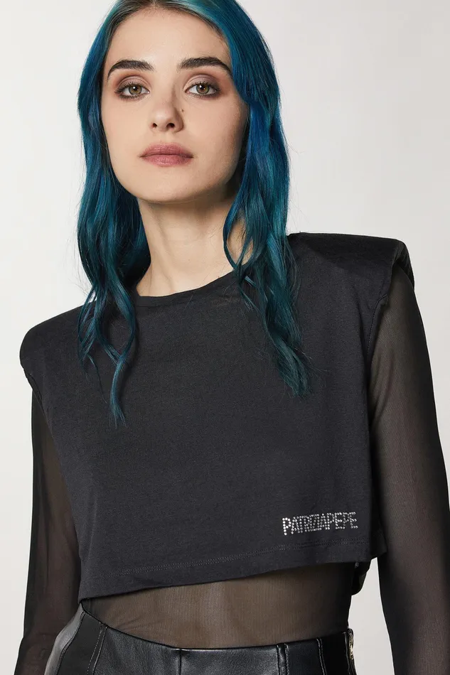 Tops Women Patrizia Pepe Soft Jersey TShirt Nero
