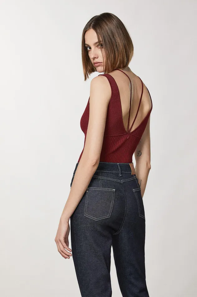 Tops Women Patrizia Pepe Viscose Sleeveless Top Martian Red