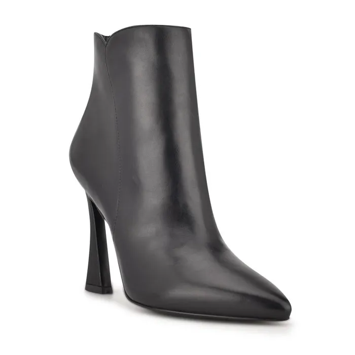 Torrie Dress Booties Black Leather Women Nine West Boots and Booties