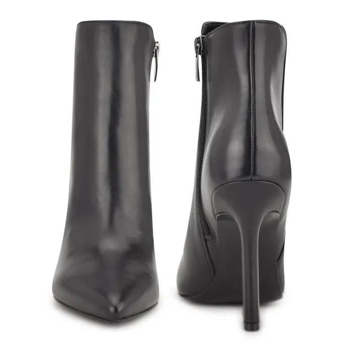 Torrie Dress Booties Black Leather Women Nine West Boots and Booties