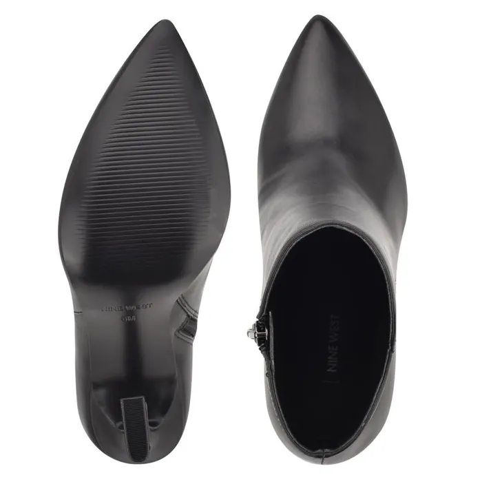 Torrie Dress Booties Black Leather Women Nine West Boots and Booties