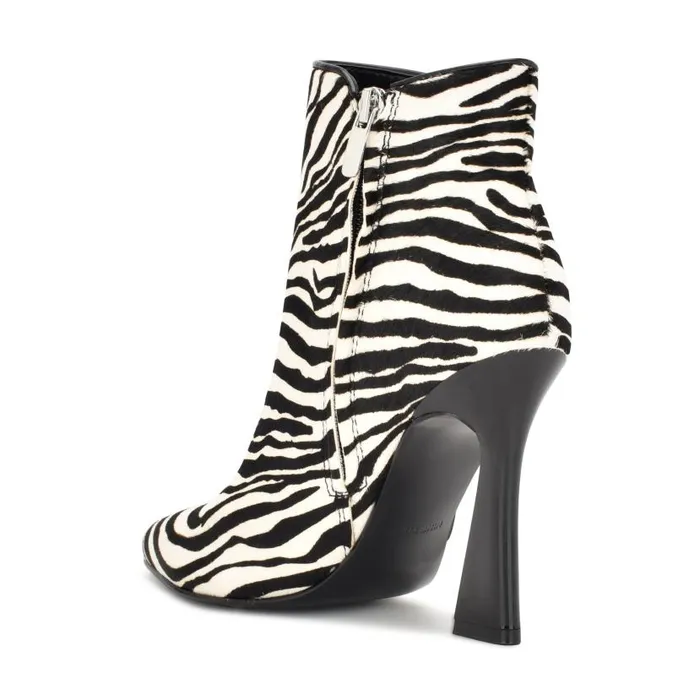 Torrie Dress Booties Zebra Haircalf Women Nine West Boots and Booties