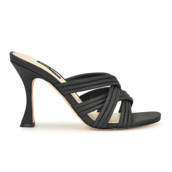 Tracee Heeled Slide Sandals Black Women Nine West Heels