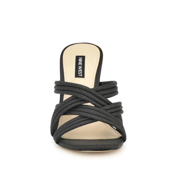Tracee Heeled Slide Sandals Black Women Nine West Heels