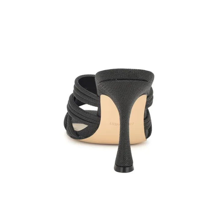 Tracee Heeled Slide Sandals Black Women Nine West Heels