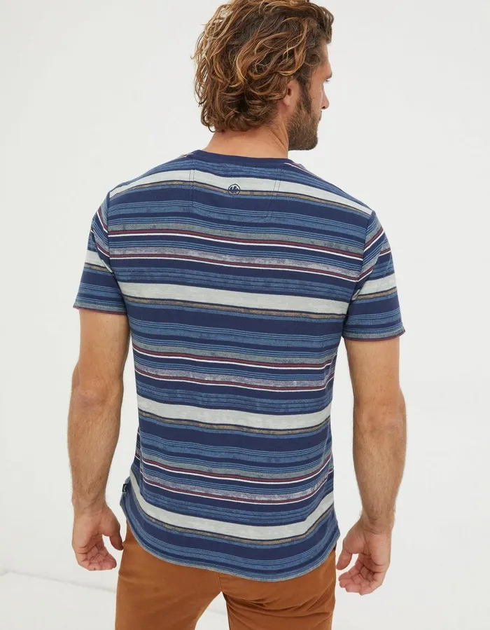 Trescowe Stripe T Shirt Navy Men FatFace TShirts
