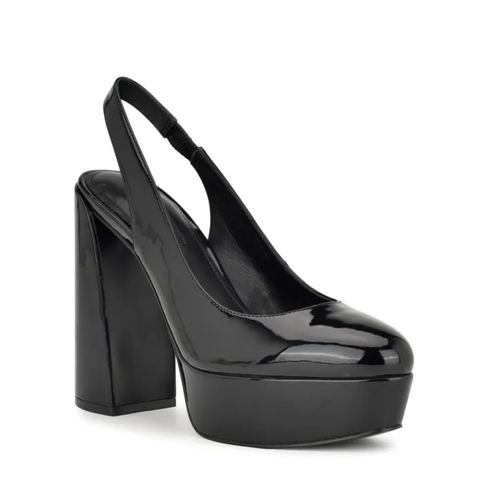 Trins Slingback Pumps Black Women Nine West Heels