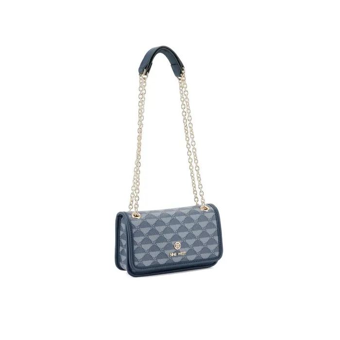 Tristian Mini Convertible Crossbody Flap Navy Logo WomenMen Nine West Crossbody