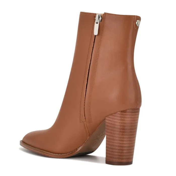 Tryme 92159 Heeled Booties New Luggage Leather Women Nine West Boots and Booties