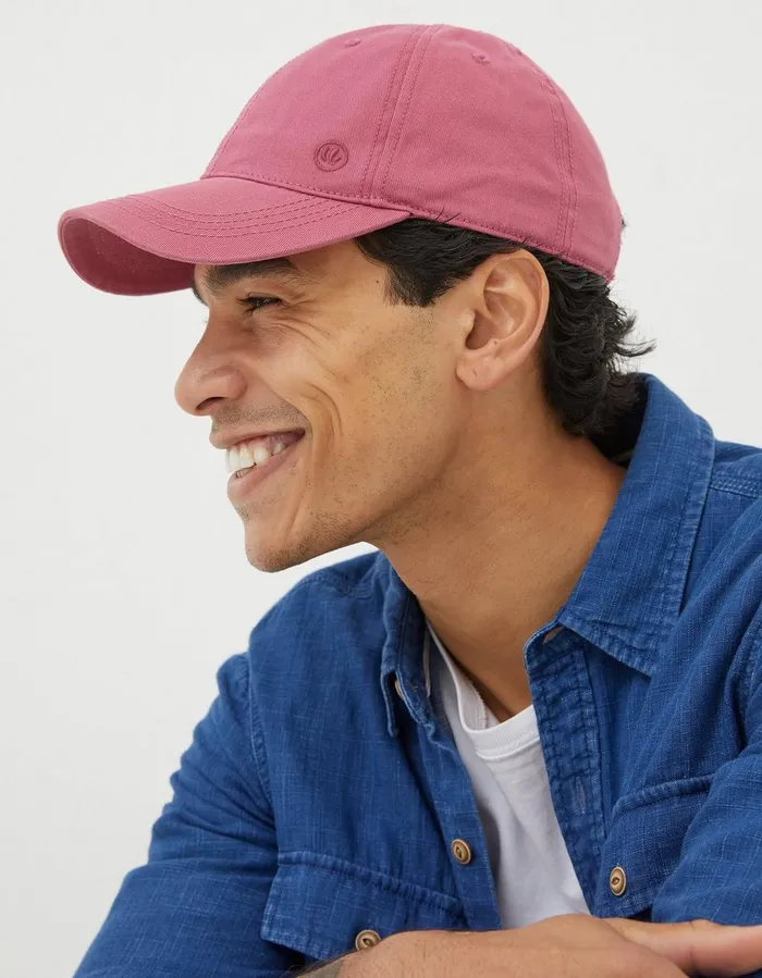 Twill Baseball Cap Rose Pink Men FatFace Hats