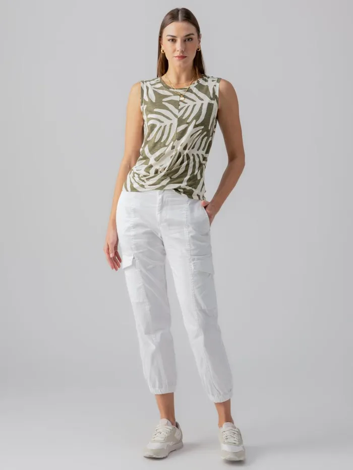 Twisted Tank Olive Night Palm Women Sanctuary Clothing Tees and Tops