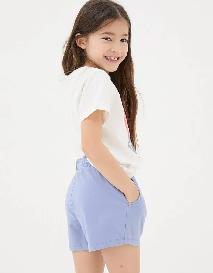 Two Pack Jersey Shorts Coral Pink Girls FatFace Shorts