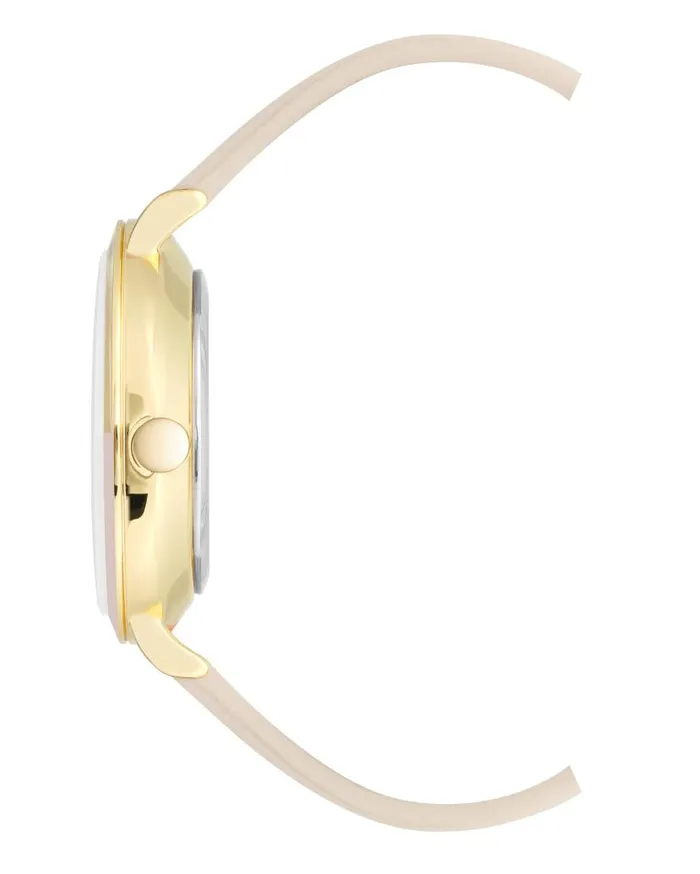 TwoTone Bezel Strap Watch Tan WomenMen Nine West Watches