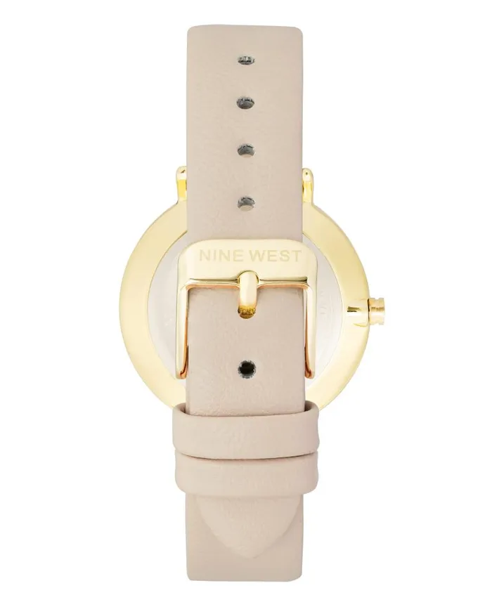 TwoTone Bezel Strap Watch Tan WomenMen Nine West Watches