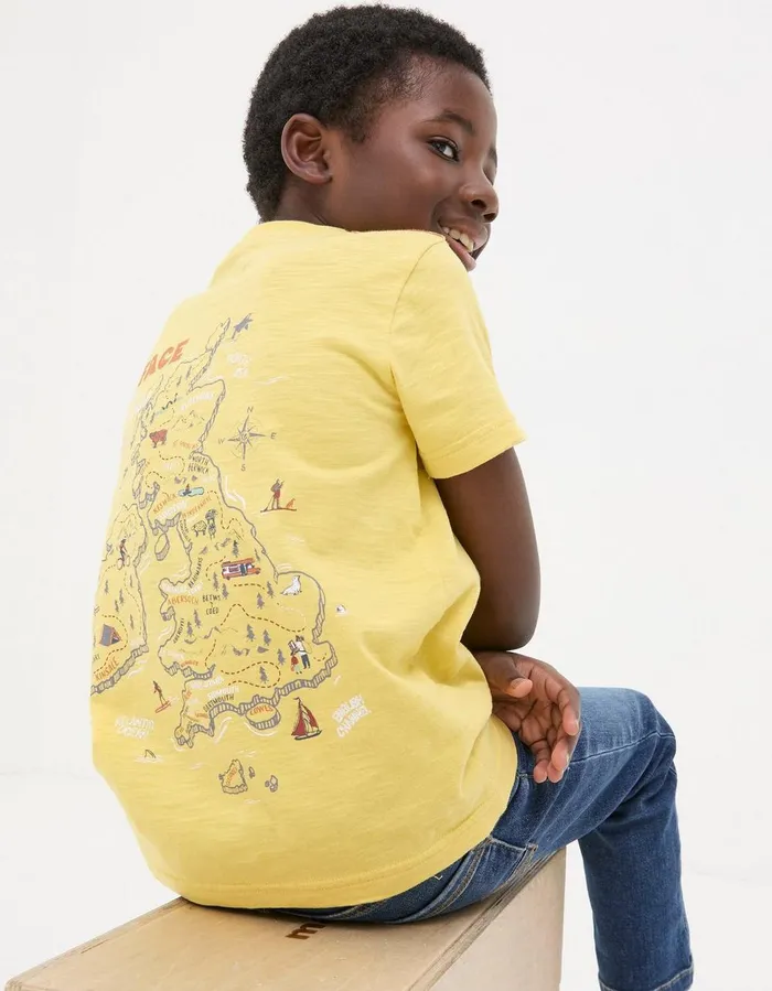 UK Graphic TShirt Yellow Boys FatFace TShirts and Polos
