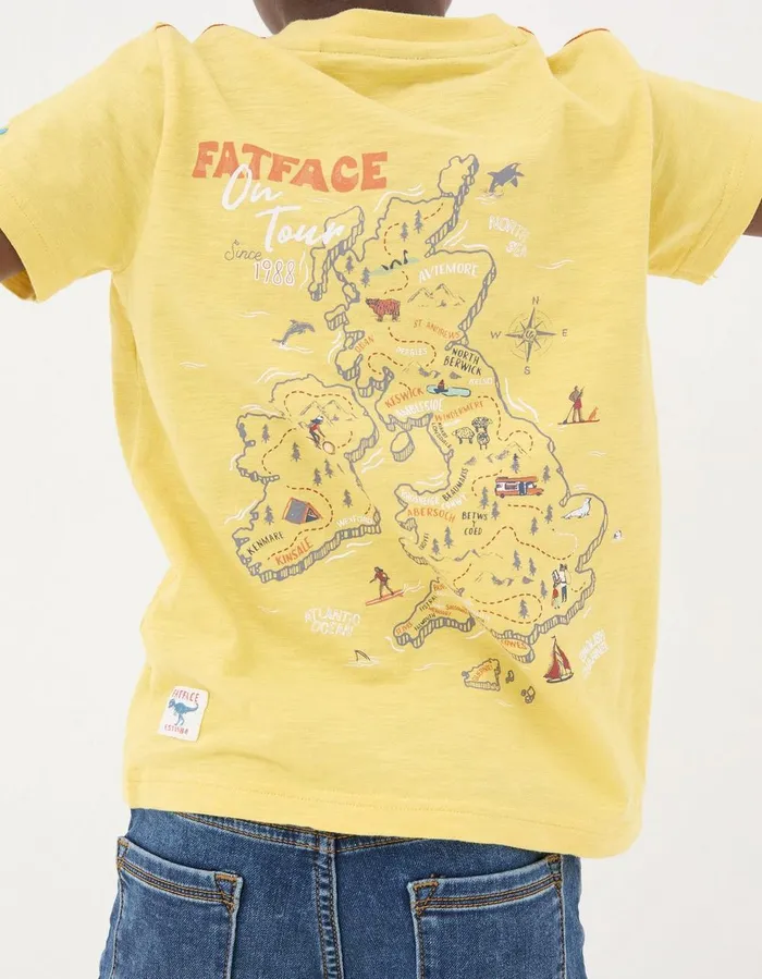 UK Graphic TShirt Yellow Boys FatFace TShirts and Polos