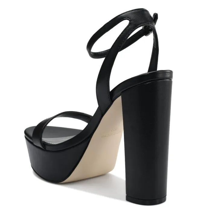 Uknow Platform Dress Sandals Black Women Nine West Heels